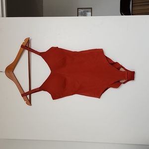 Knix brick orange bodysuit